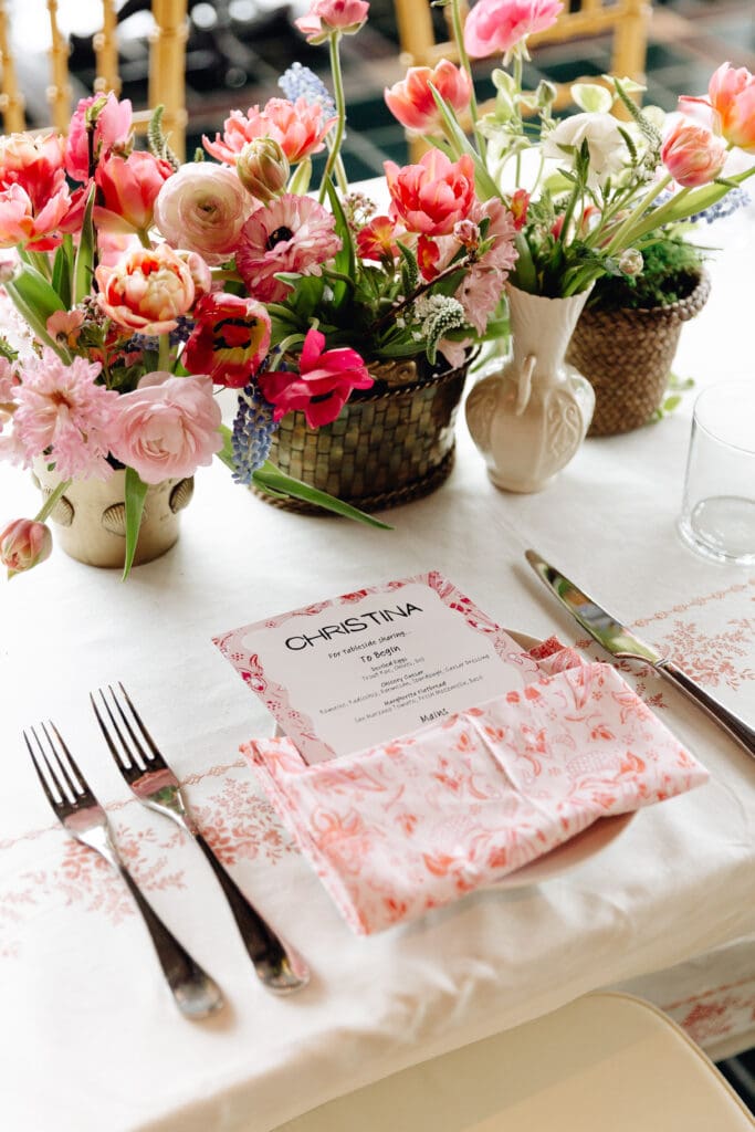 For the family-style lunch, guests enjoyed deviled eggs topped with trout roe, as well as a chicory Caesar salad, and margherita  flatbread. (Photo by Vanessa Christina Chavez)