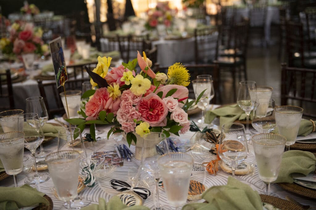 Safari-inspired tablescape at Room to Grow Luncheon (Photo by Tamytha Cameron Photography)