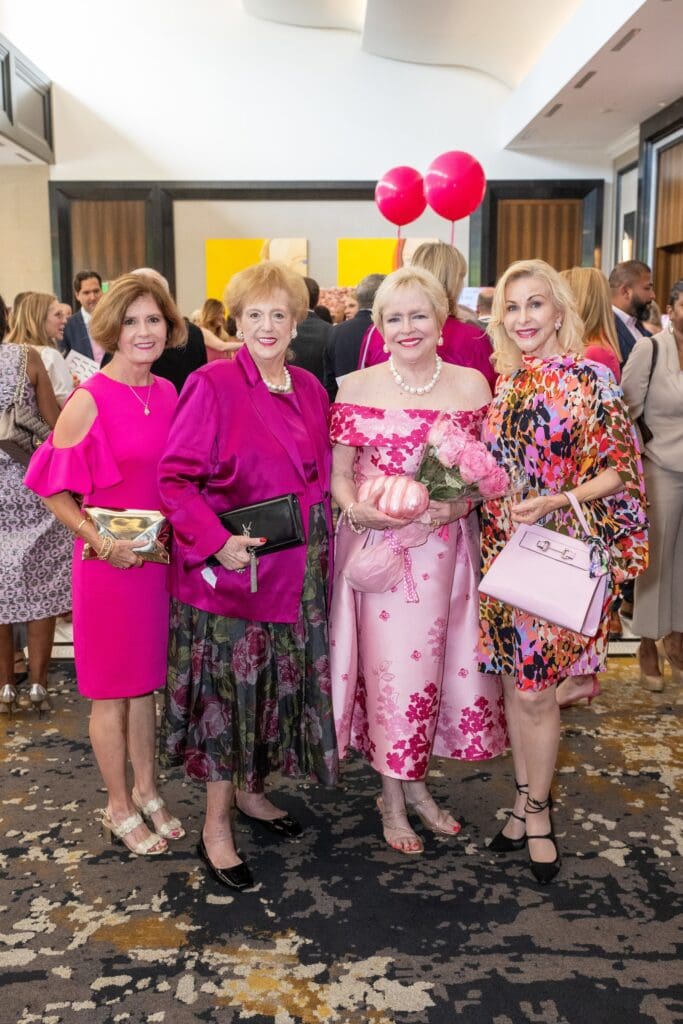 Yvonne Perrin, Jerre Williams, Leila Perrin, Dana Kervin at the American Cancer Society 'Tickled Pink' luncheon (Photo by Jacob Power)