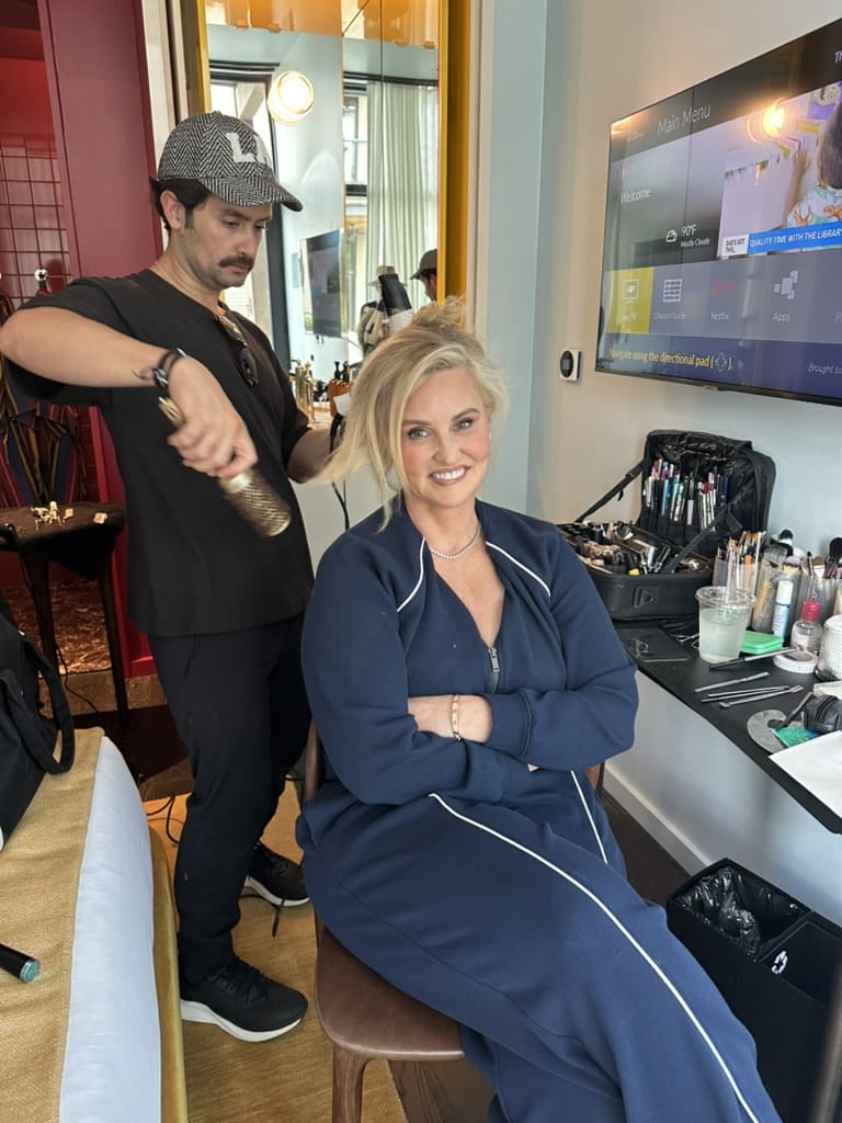 Jennifer Allison, Tarek El-Bjeirmi at the PaperCity Philanthropy in Fashion Best Dressed photo shoot  (Photo by Shelby Hodge)