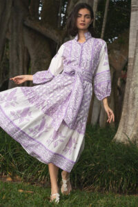 Lilac Flounce dress ($495) from Sue Sartor (Courtesy)