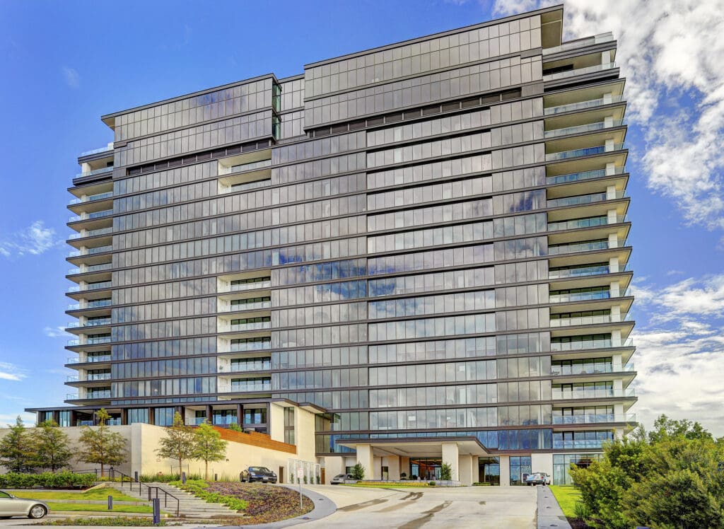 When discussing Houston's notable high-rise addresses, The River Oaks Condominium at 3433 Westheimer stands out for its architectural significance.