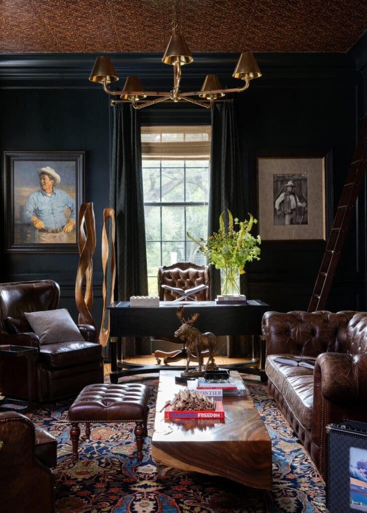 Detail of the study at 1069 Kirby Drive. (Photo by Laurie Perez)