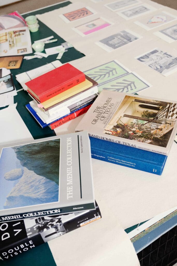 Books and ephemera provide inspiration for artist Francesca Fuchs. (Photo by Antonio Chicaia)