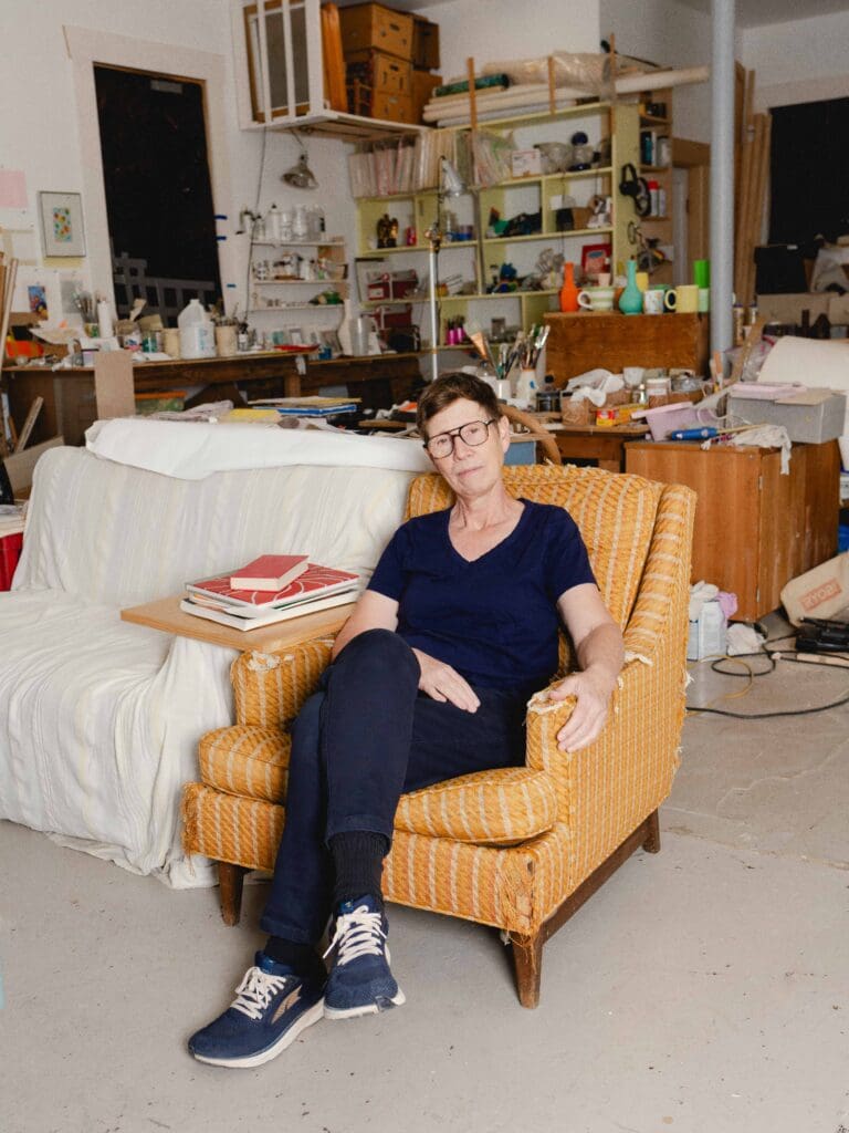 Artist Francesca Fuchs in her Houston Heights studio (Photo by Antonio Chicaia)