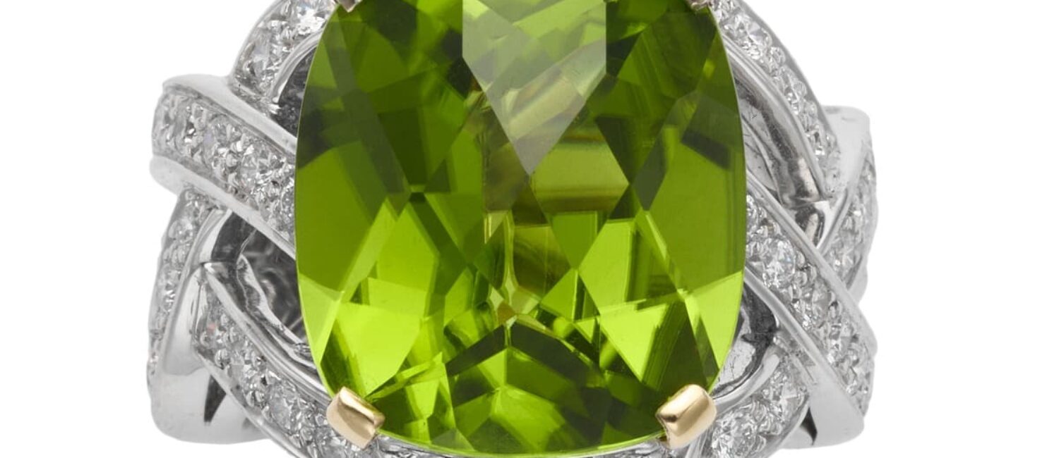 Boucheron Peridot and Diamon Cocktail Ring, $19,500.