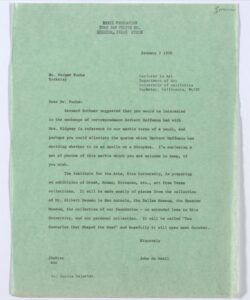 Copy of letter from John de Menil to Werner Fuchs, January 7, 1970