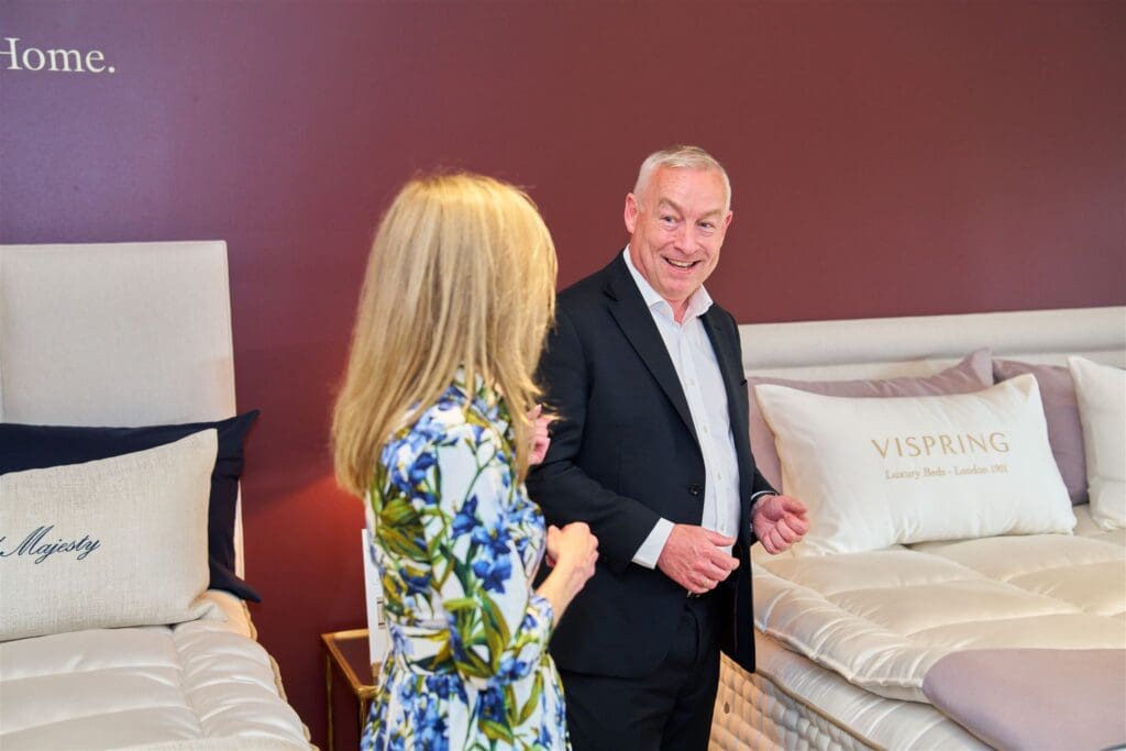 The new Dallas flagship showroom showcases Vispring's collection of handcrafted beds.