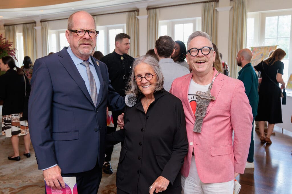 David Gooding McCartney, Craft Center Co-Founder Sara Morgan, Edward Lane McCartney at Crafting a Legacy 2025 Spring Luncheon (Photo by Katy Anderson)