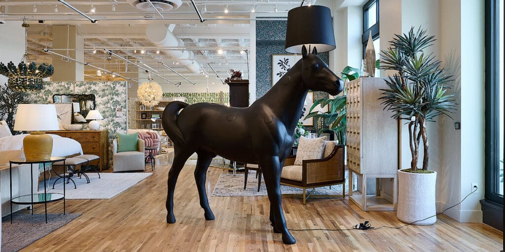 Over 150  top design brands are carried in the new Perigold Houston store