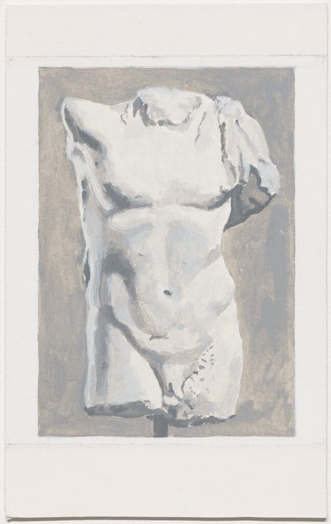 Francesca Fuchs’ "Male Torso (Front) Sketch," 2022, at The Menil Collection (Courtesy the artist. © Francesca Fuchs. Photo by Thomas R. DuBrock)