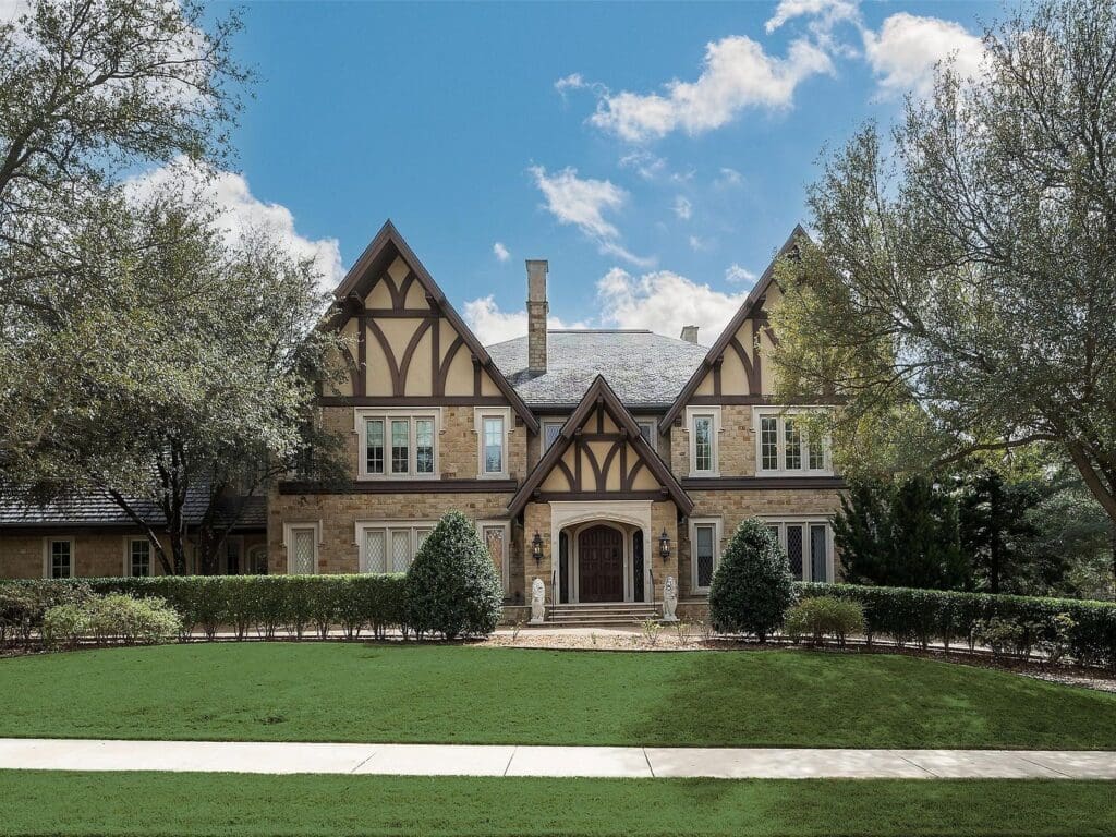 The second most expensive house currently on the market in Dallas is this Highland Park estate along St. Johns Drive and Hackberry Creek - 3711 Lexington Avenue. (Courtesy)