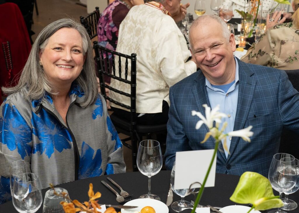 Bryn Larsen, Malcolm Daniel at Dinner for FotoFest (Photo by Leanora Benkato)