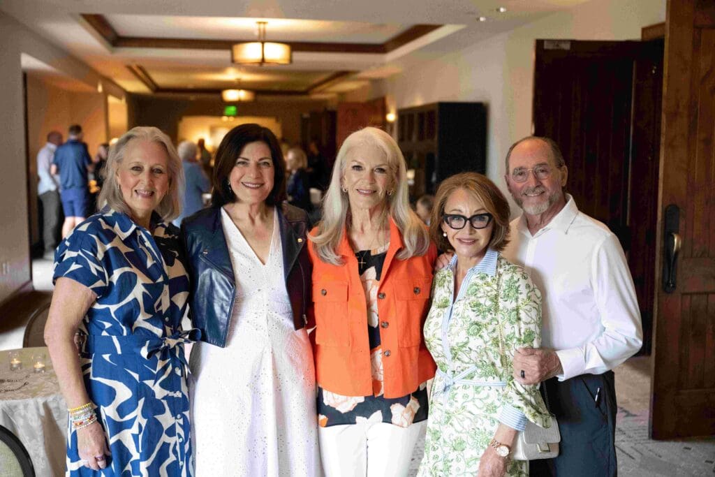 Mary Kathryn Cooper, Ellie Francisco, Lynda Transier, Gaye Lynn & Stuart Zarr during the MD Anderson Cancer Center Rocky Mountain seminar excursion