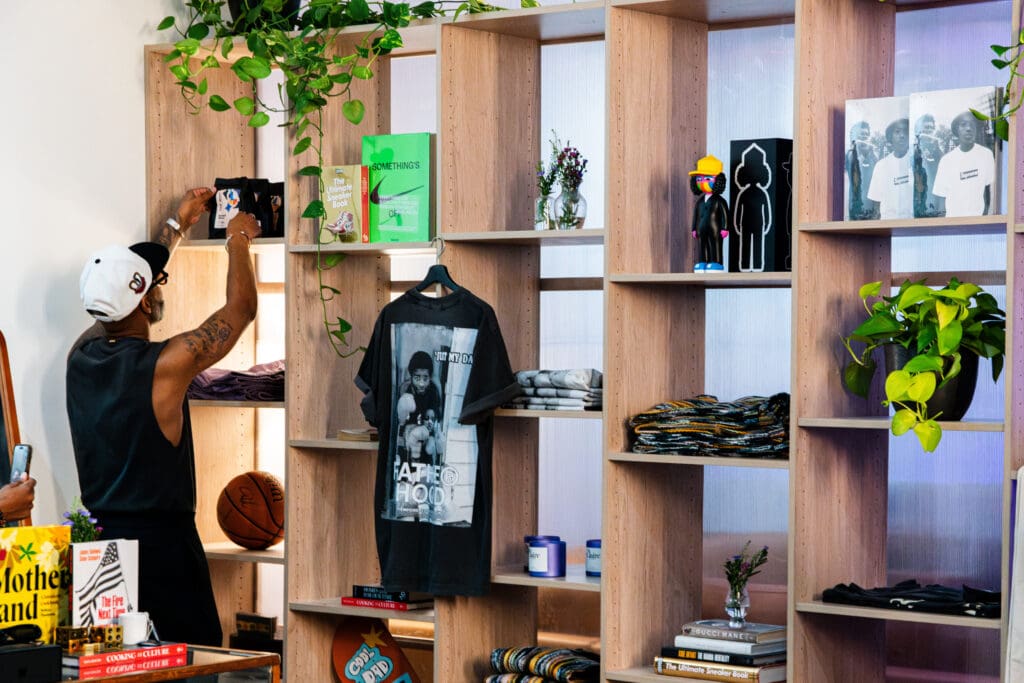 CoolxDad CEO Kevin Barnett highlights brands by emerging creatives and entrepreneurs. (Photo by William Issac)