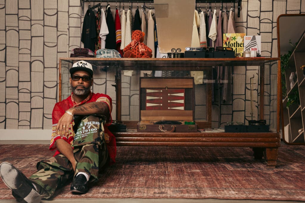 Kevin Barnett, founder and CEO of CoolxDad, in the nonprofit's new One Dream store at The Laura at East River by Midway (Photo by William Issac)