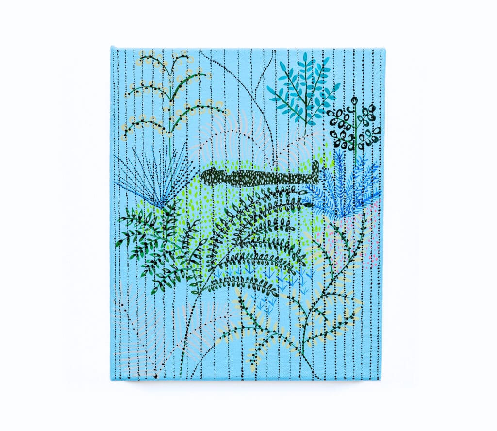 Gerardo Rosales' "Blue Trail," 2025, at Laura (the gallery). Image courtesy the artist and Laura (the gallery), photo © Graham W Bell. 