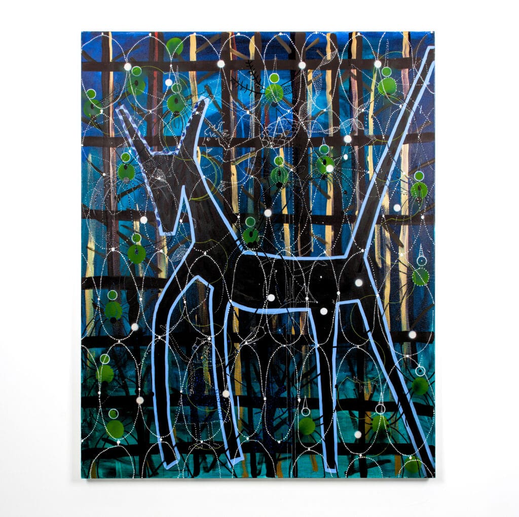 Gerardo Rosales' "Coyote in a Pearl Cage," 2020, at Laura (the gallery). Image courtesy the artist and Laura (the gallery), photo © Graham W Bell.