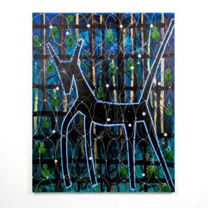 coyote in a pearl necklace crop & edit