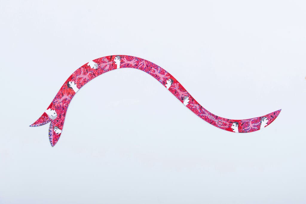 Gerardo Rosales' "Serpentine (Rojo)," 2025, at Laura (the gallery). Image courtesy the artist and Laura (the gallery), photo © Graham W Bell. 