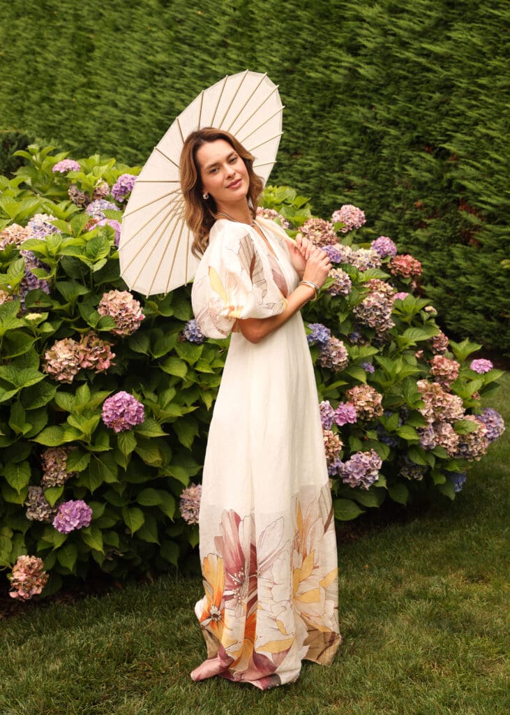 Olesya Stefanko at the Christy Lynn poolside luncheon in Southampton (Photo by BFA / Kevin Czopek)