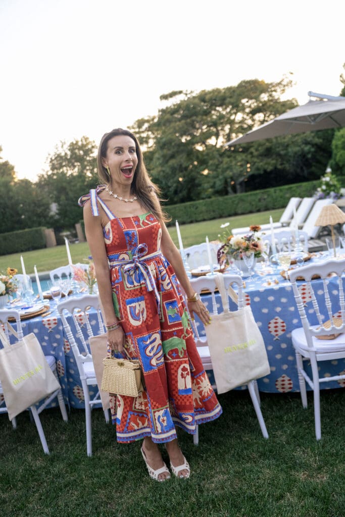 Katherine Jetter at the Hunter Bell fashion-themed dinner party in Nantucket. (Photo by Charity Grace Photography)