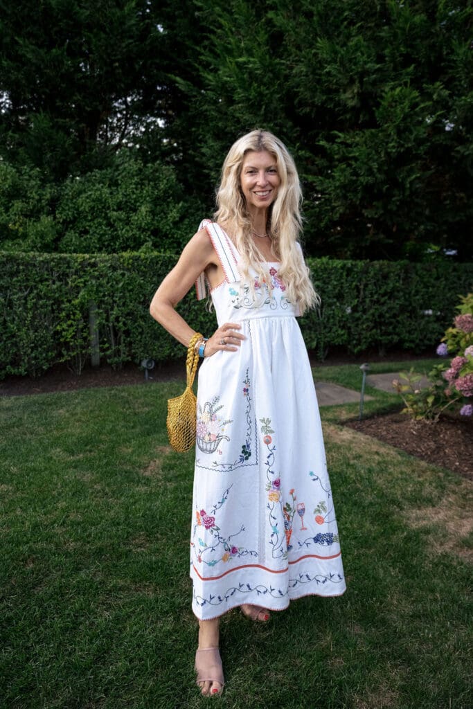 Francesa Milla at the Hunter Bell fashion-themed dinner party in Nantucket. (Photo by Charity Grace Photography)
