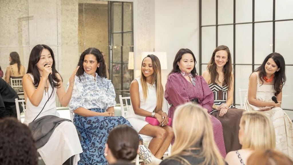 Eunhwa Jung, Catalina Gonzalez Jorba, Deseri Kelly, Jenny Seide, Sarah Means, and Melissa Smrekar at last year's fashion panel. (Courtesy FGI Dallas)