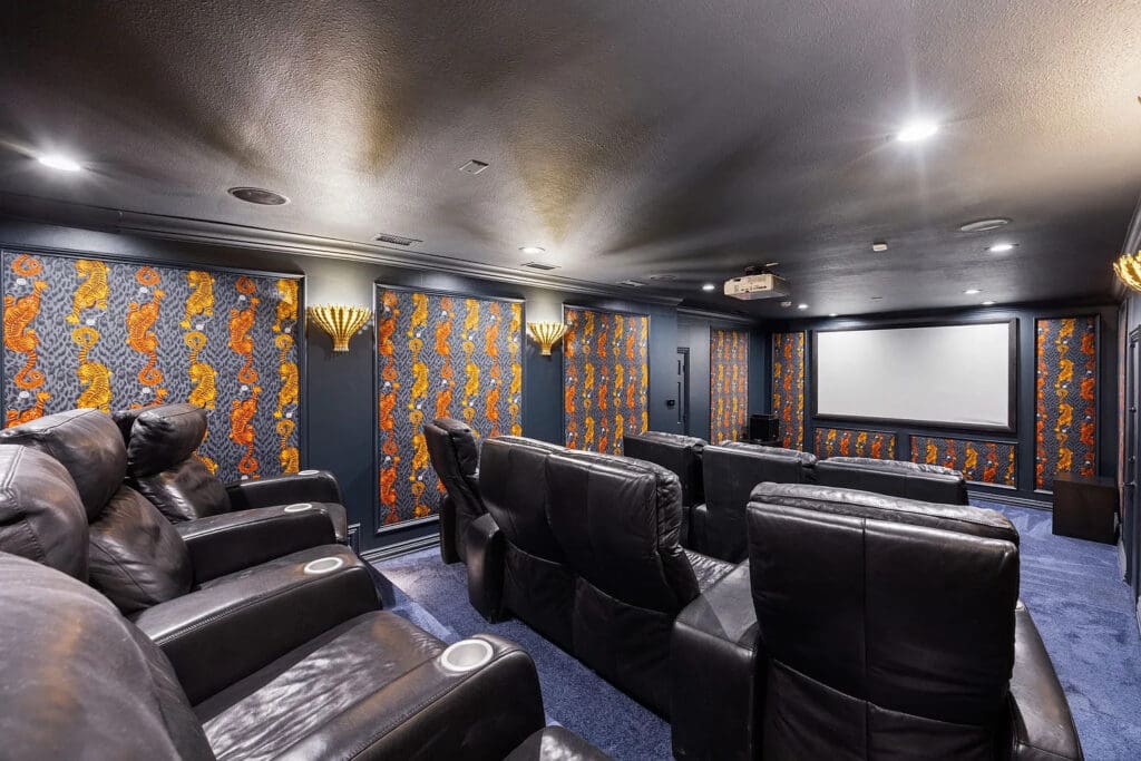 The spacious home includes a media room. (Photo by Allie Beth Allman & Associates)