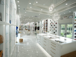 Exterior doors on either side of Theresa Roemer's new mega closet show its sheer scale and size. (Photo by Ted Bell)