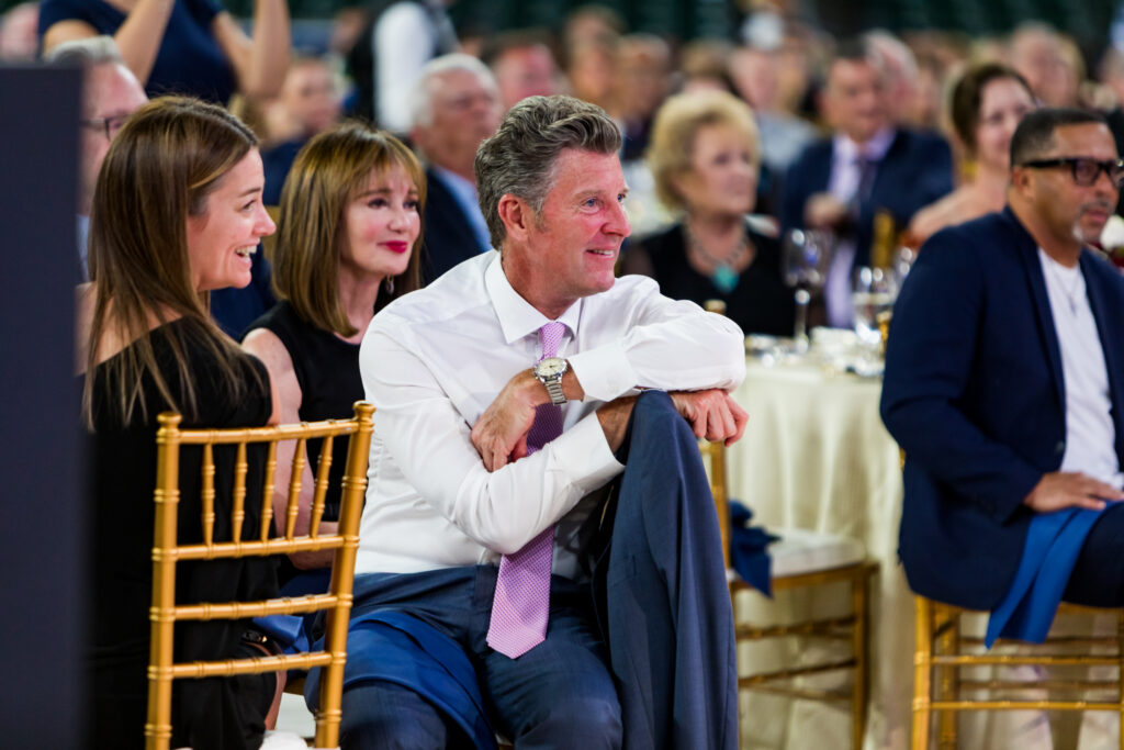 Brian White, Vice President, Revenue, Astros Golf Foundation at the Hall of Fame Wine Dinner in Daikin Park. 