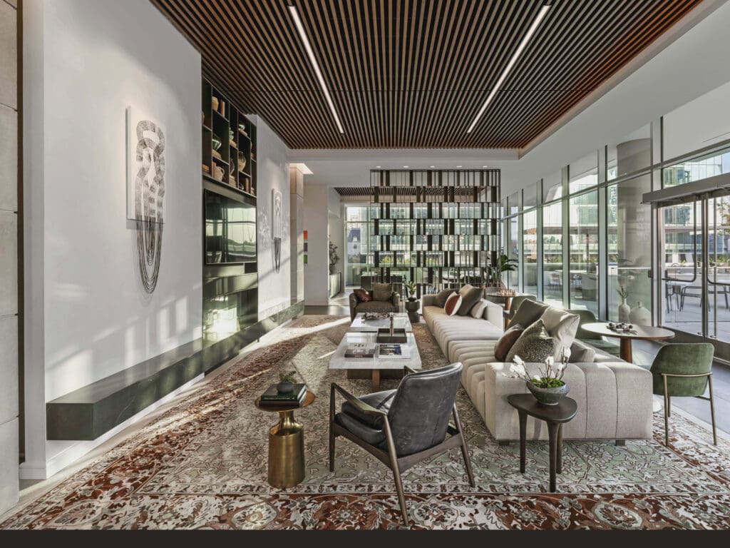 2811 Maple is a high-rise dotted with art work that makes an impression. (Photo by Eric Laignel)