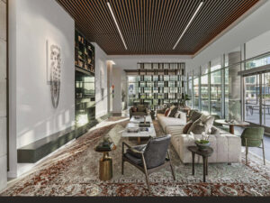 2811 Maple amenity floor with artwork by Alice Palmer_ Image by Eric Laignel