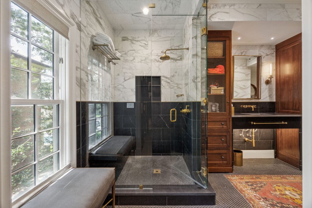 "His" primary bathroom (Photo by Full Package Media / Compass)