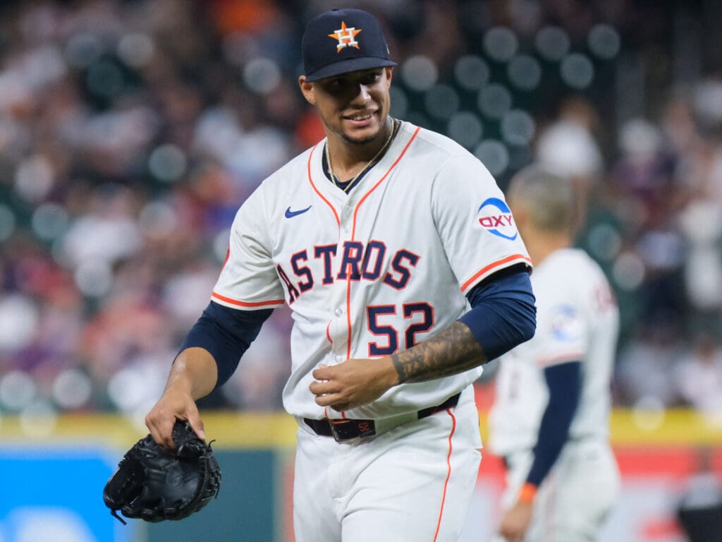 New Astros closer Bryan Abreu has his teammates' full belief. (Photo by F. Carter Smith)