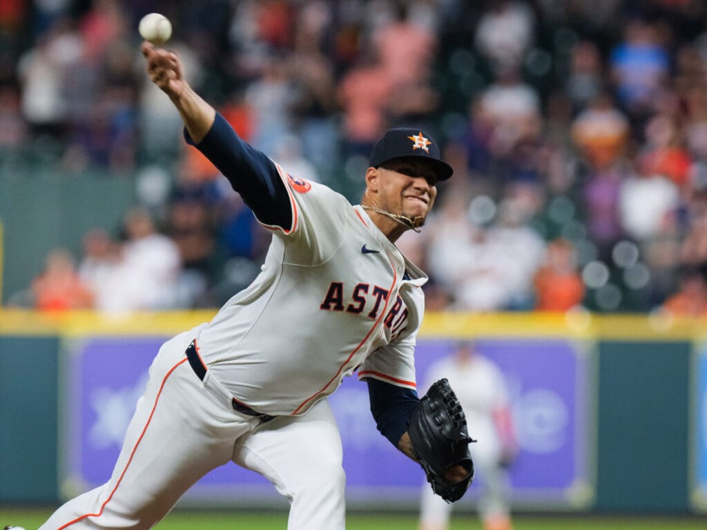 Bryan Abreu relishes being there for the Houston Astros in the pressure moments. (Photo by F. Carter Smith)