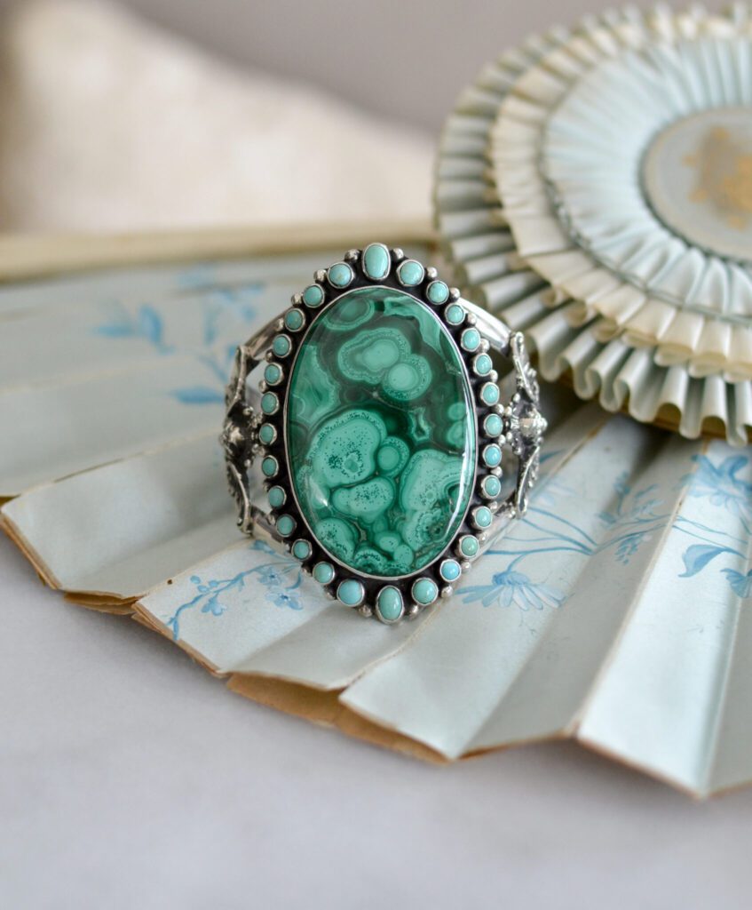 Some of her meticulously handmade jewels incorporate micro mosaics, hand-carved Venetian cameos that date back to the 18th century, or hand-painted Georgian-era miniature portraits, Victorian lockets, and mourning heirlooms.