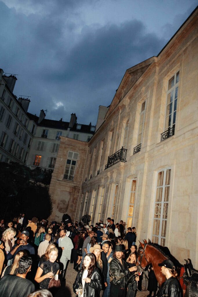 Post presented "Season One," his debut collection, at the Parisian landmark Hôtel de Bourdon's Maison Pozzo di Borg, the former residence of Chanel legend (and fellow king of authenticity) Karl Lagerfeld. (Photo by Kamp Grizzly / Tom Bender)