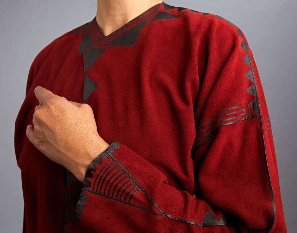 Ewa Kielczewska's work is painted on leather. (Photo courtesy of Ewa Kielczewska)