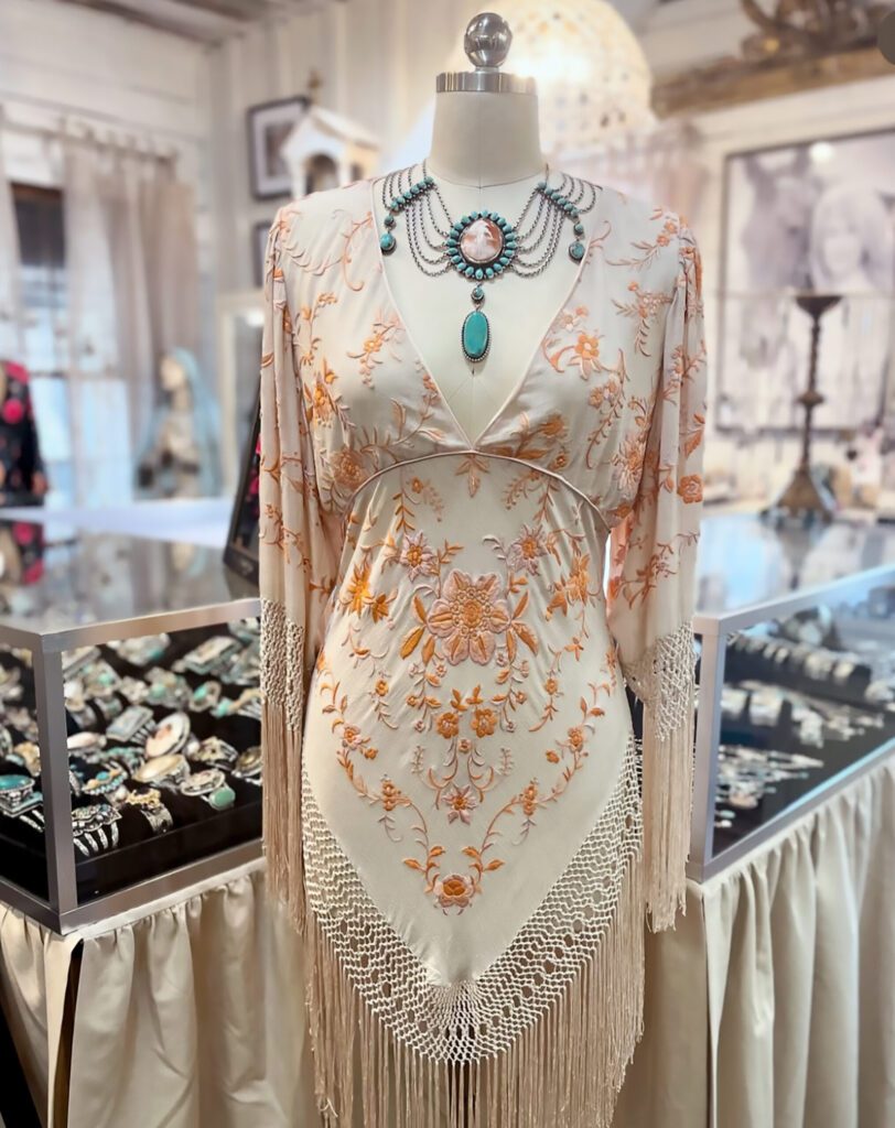 Jill Garber dress and necklace. 