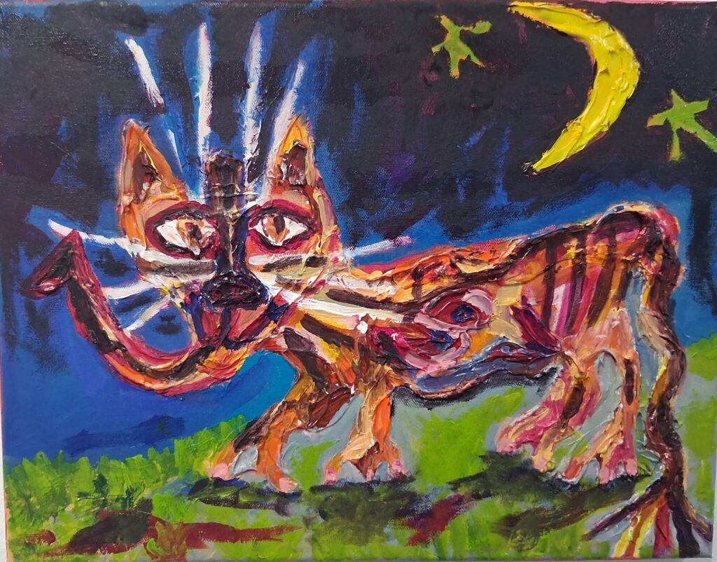 Paula Lifschitz's "Elephant Cat," 2025.  (Photo by Joshua Jones). 