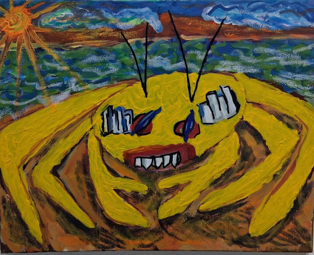 Paula Lifschitz's "Eugenics Crab," 2022. (Photo by Joshua Jones). 