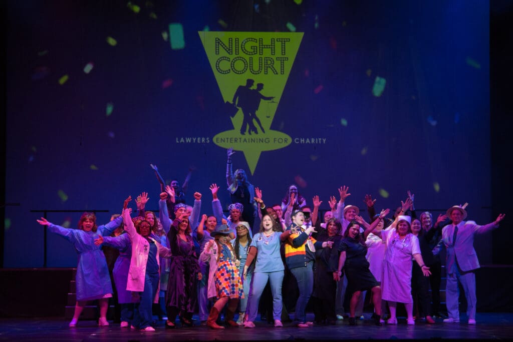 The cast of Night Court's "Law’s Anatomy: The Juris Doctor Will See You Now" (Photo by Ricornel Productions)