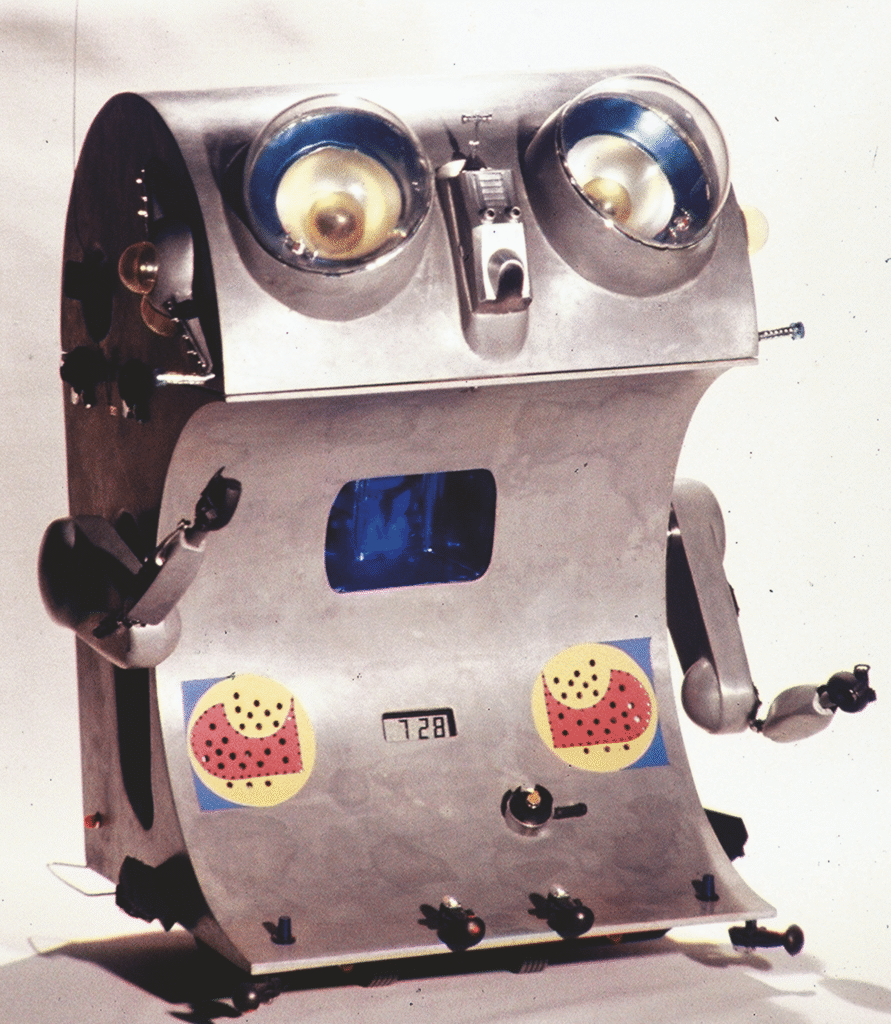 H.J. Bott's "Rowe," 1980, one of the artist's famed robots (Courtesy Texas Artists Today)