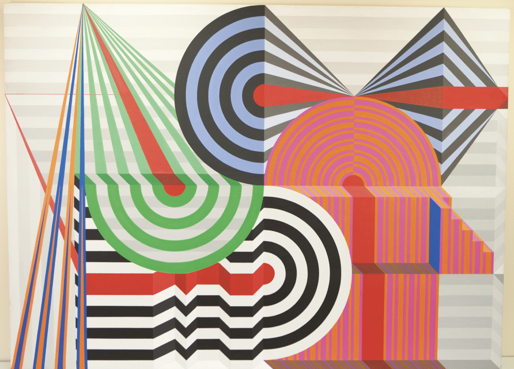 H.J. Bott's "Quadraphonic Strawberry," 1982. (Collection Myron Steves Insurance Solutions, Houston. Photo by Jenny Antill Clifton, courtesy Texas Artists Today)