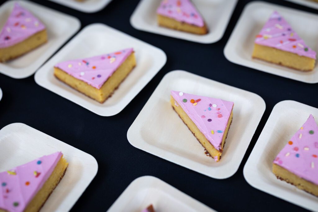 Pink frosted cake slices from Austin's own Comadre Panaderia. Hugh Galdones Photography.