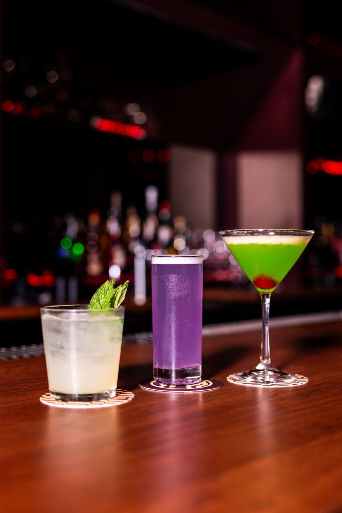 Curated by Taylor Dayton and Jeremy Koeninger, the beverage program at Boogies features signature cocktails such as the Let's Go Disco, Cloud 909, and Appletini.