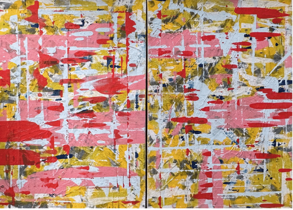 Ibsen Espada's "Untitled Diptych," 2002, at Foltz Fine Ar