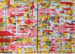 Ibsen Espada’s “Untitled Diptych,” 2002, at Foltz Fine Art