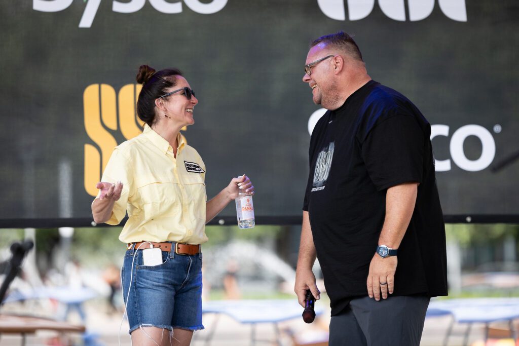 Founder Chris Shepherd and his wife, Lindsey Brown, co-founder and executive director, hosted their fifth annual fundraiser, The Southern Smoke Festival at Discovery Green. Hugh Galdones Photography.